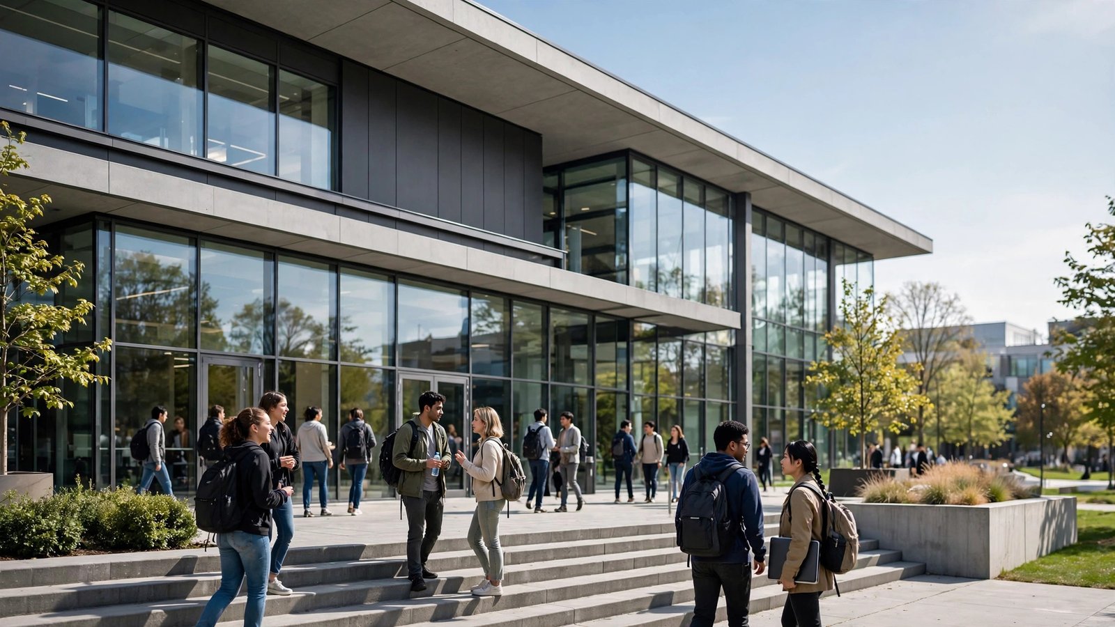 Modern university campus